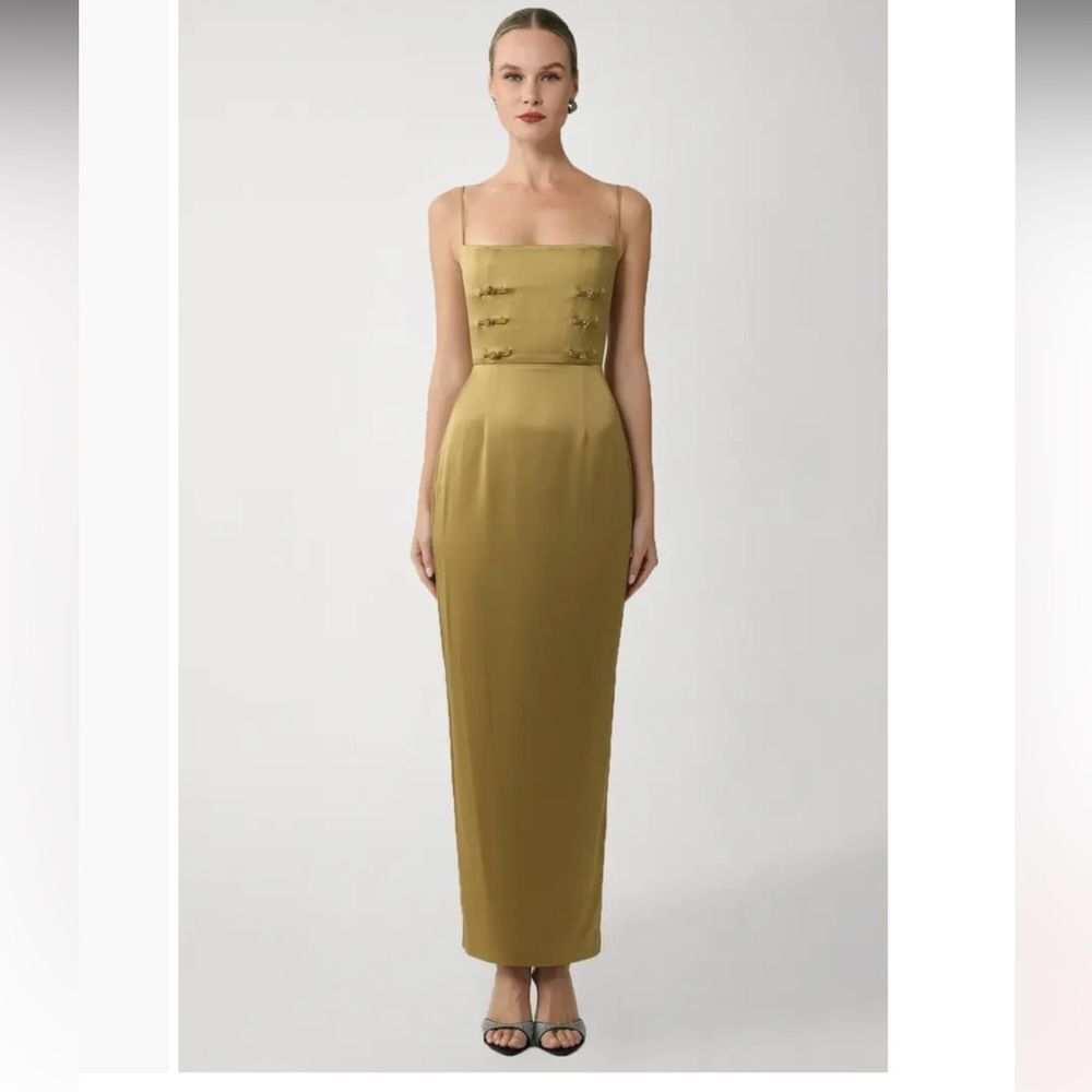 Sau Lee Taylor satin knotted gown